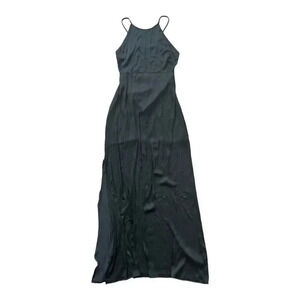 Capulet Revolve Black Side Slit Open Back Maxi Dress S